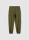Boys' green pure cotton jogger trousers regular fit_1