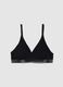Women's Black Stretch Cotton Bra_4