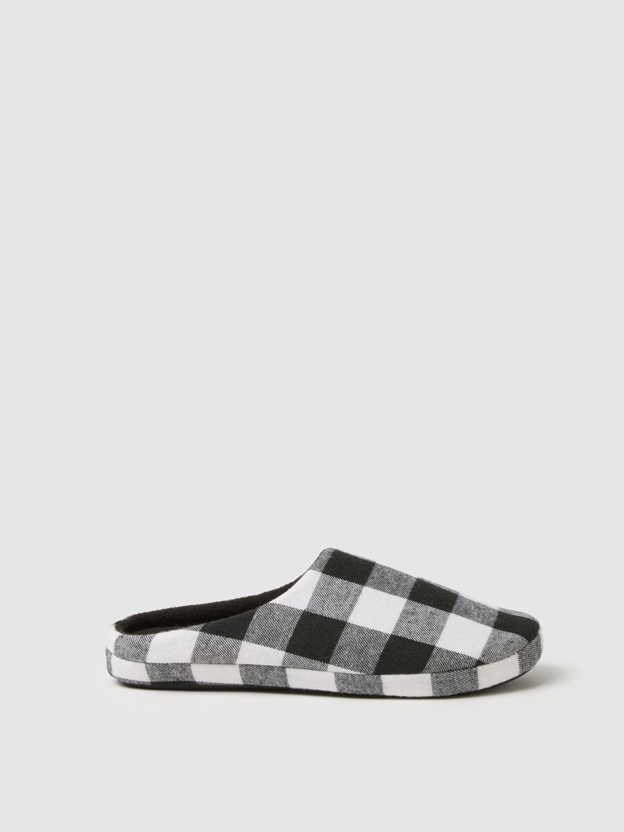 Multicoloured Plaid Slippers_0