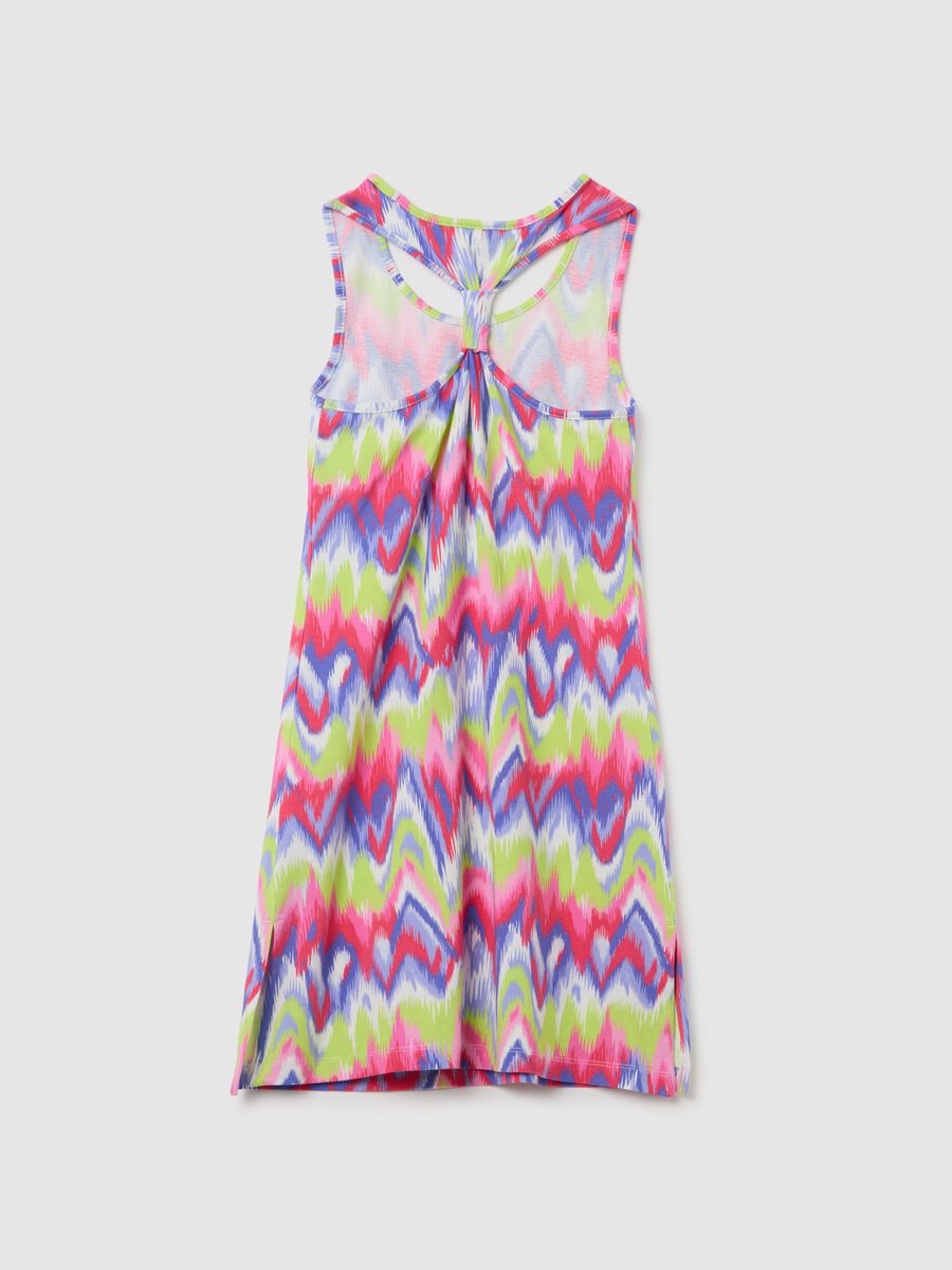 Abito da ragazza in misto cotone multicolor regular fit_4