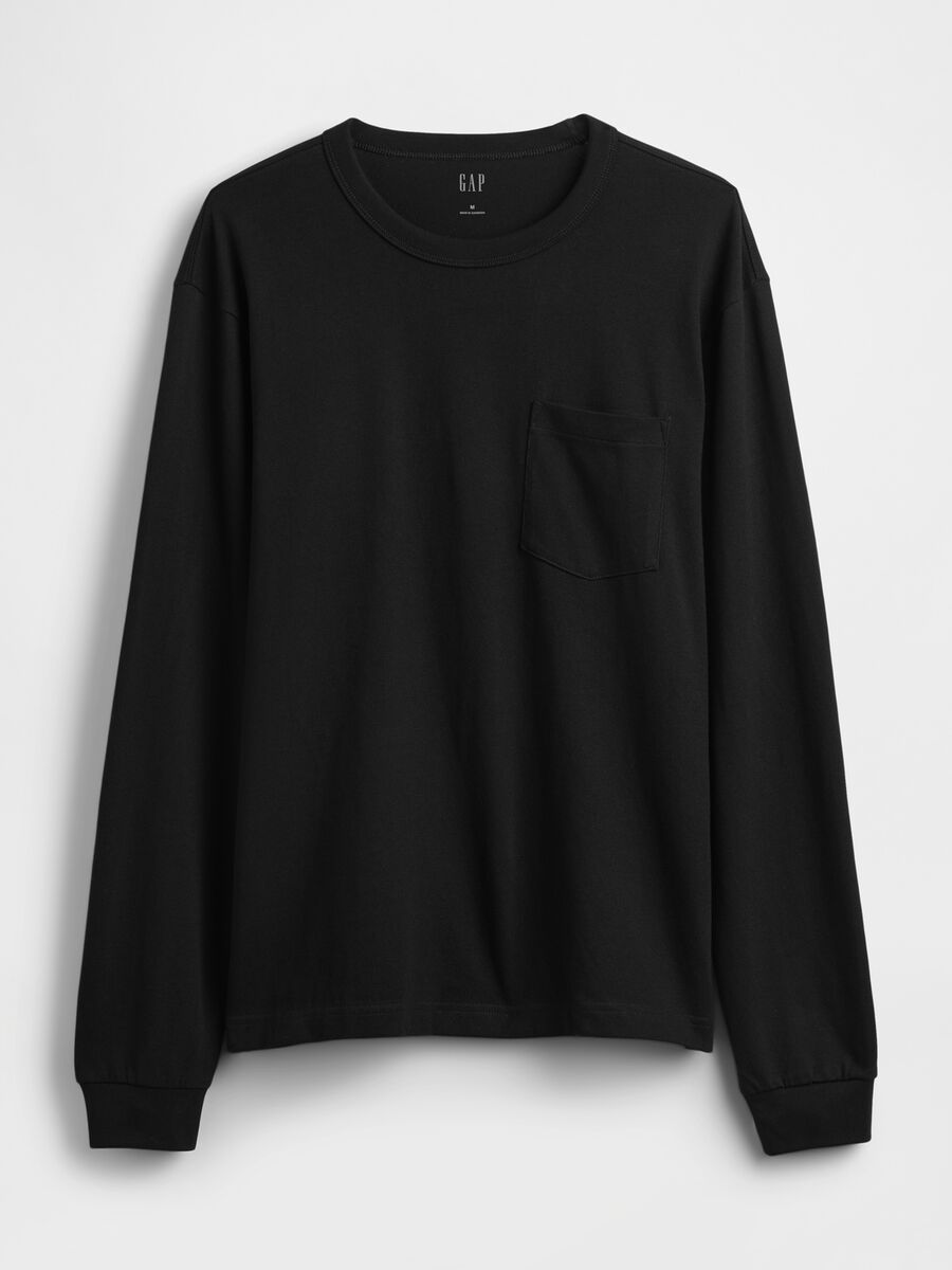 Black Long Sleeve Cotton Top_4