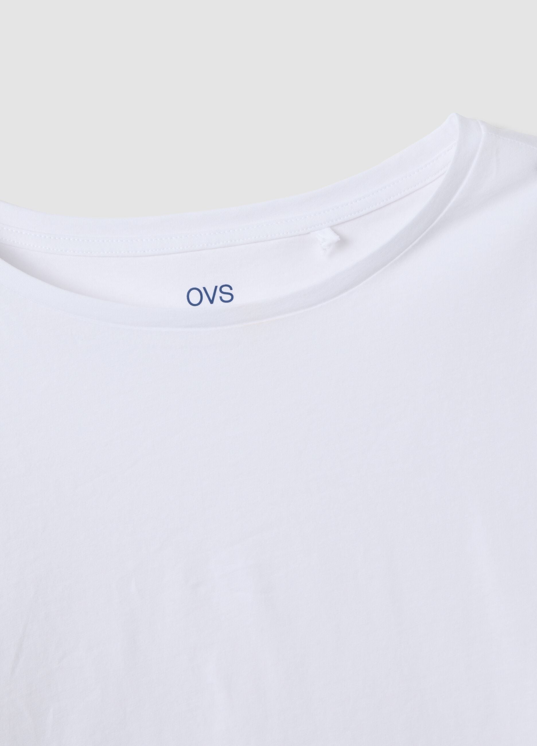 White pure cotton short-sleeved T-shirt