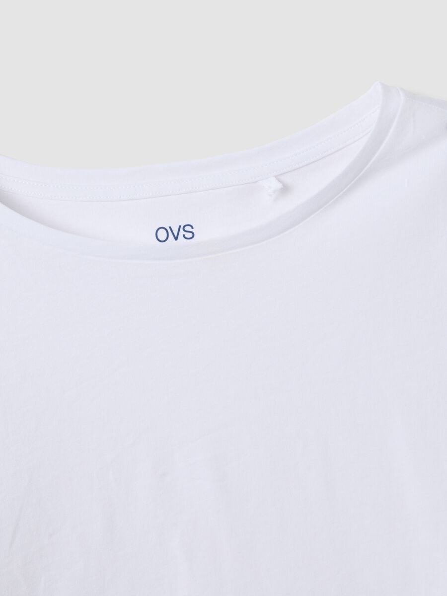 White pure cotton short-sleeved T-shirt_5