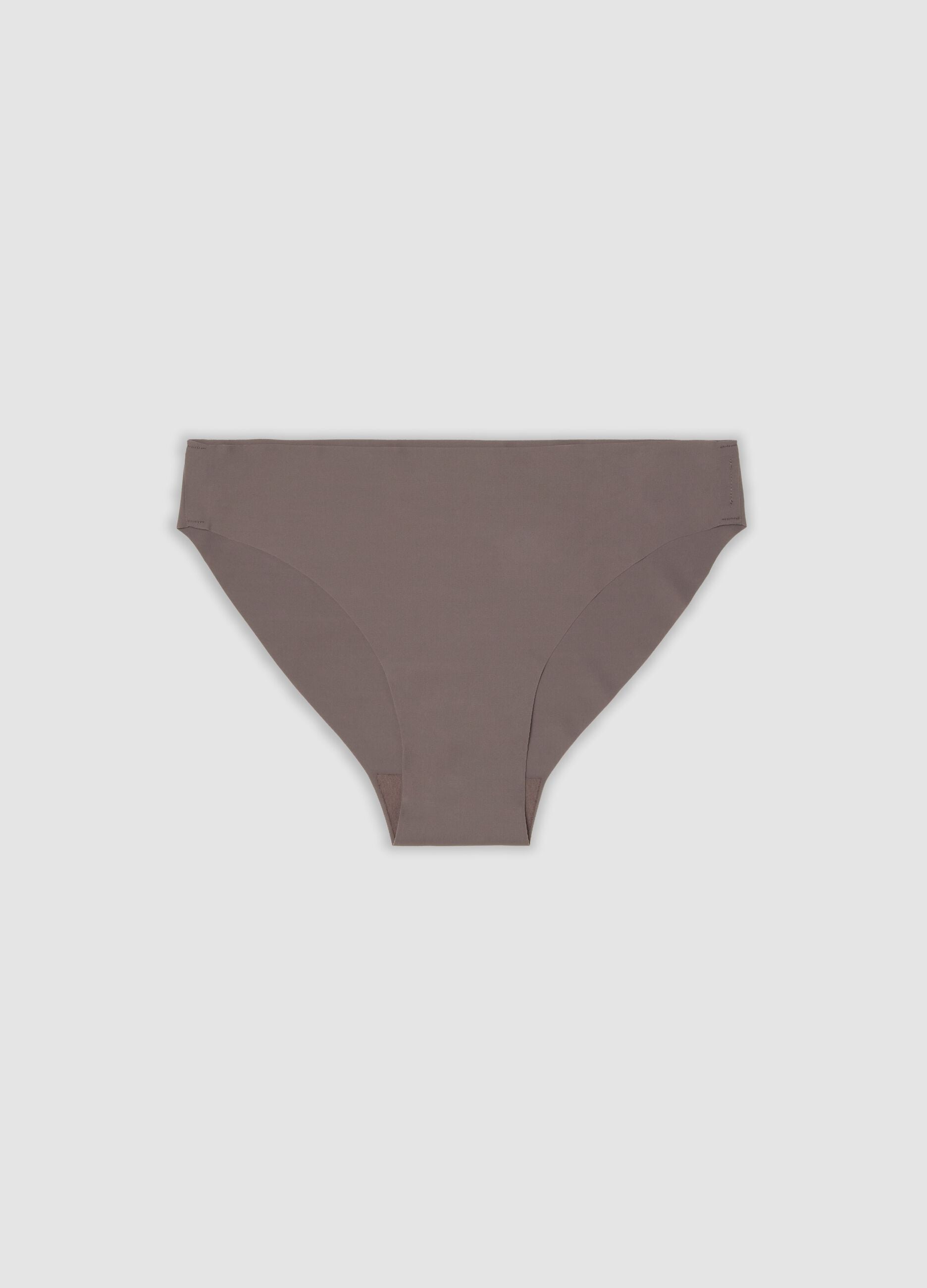 Slip grigio in microfibra elasticizzata