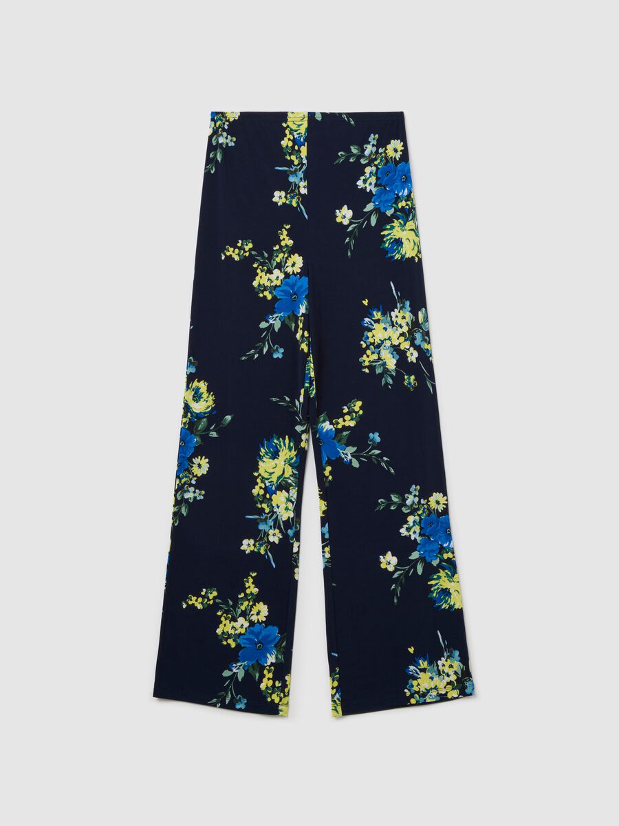 Maternity trousers with floral print_4