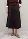 Long black pure cotton skirt_1