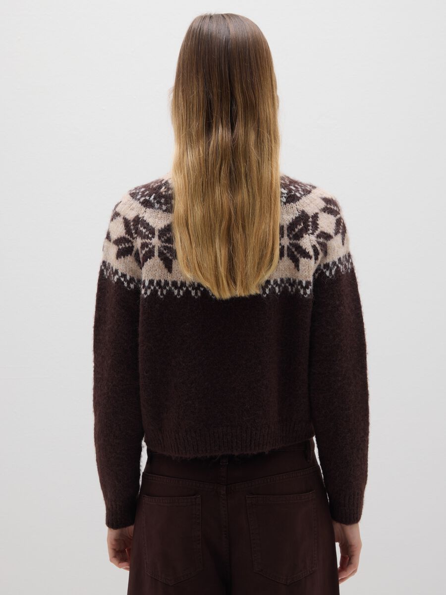 Brown Sweater with Star Pattern_3