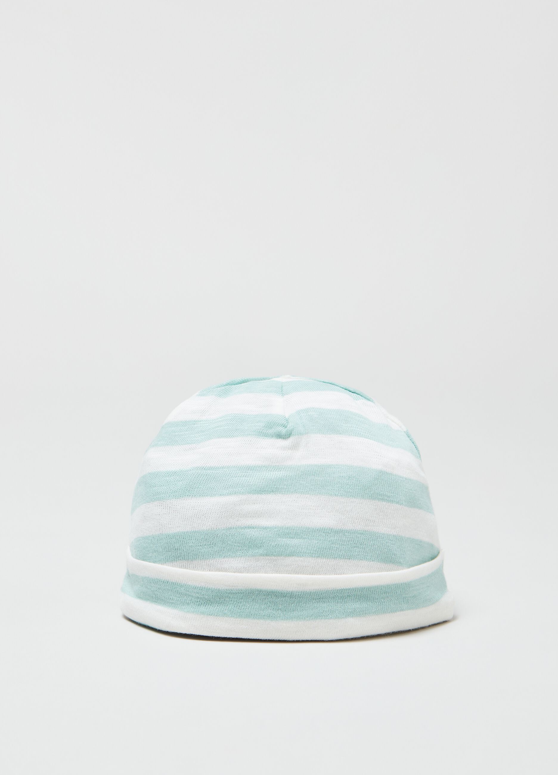Berretto in cotone a righe_0