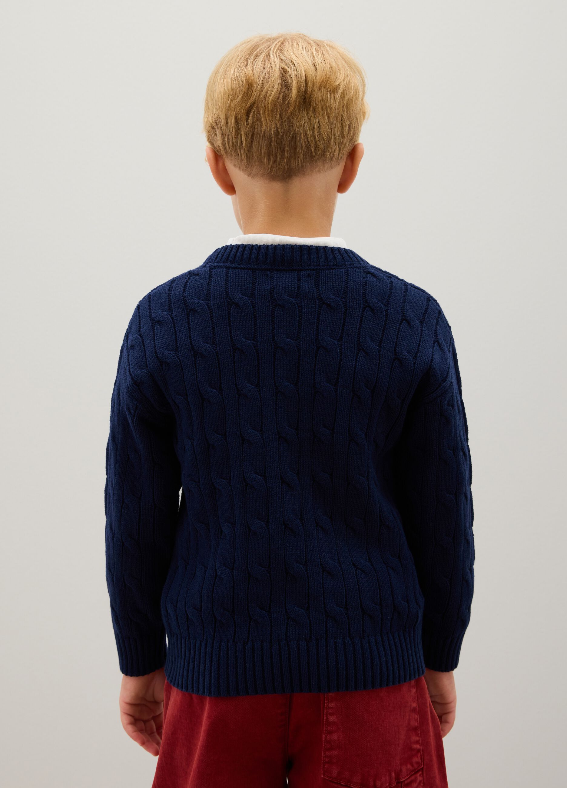 Children's Blue Pure Cotton Jumper, Regular Fit