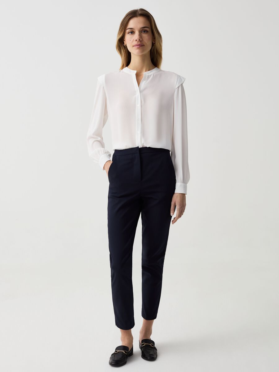 Pantaloni cropped a sigaretta stretch_0