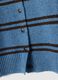 Light blue striped stretch-wool cardigan, regular fit_1