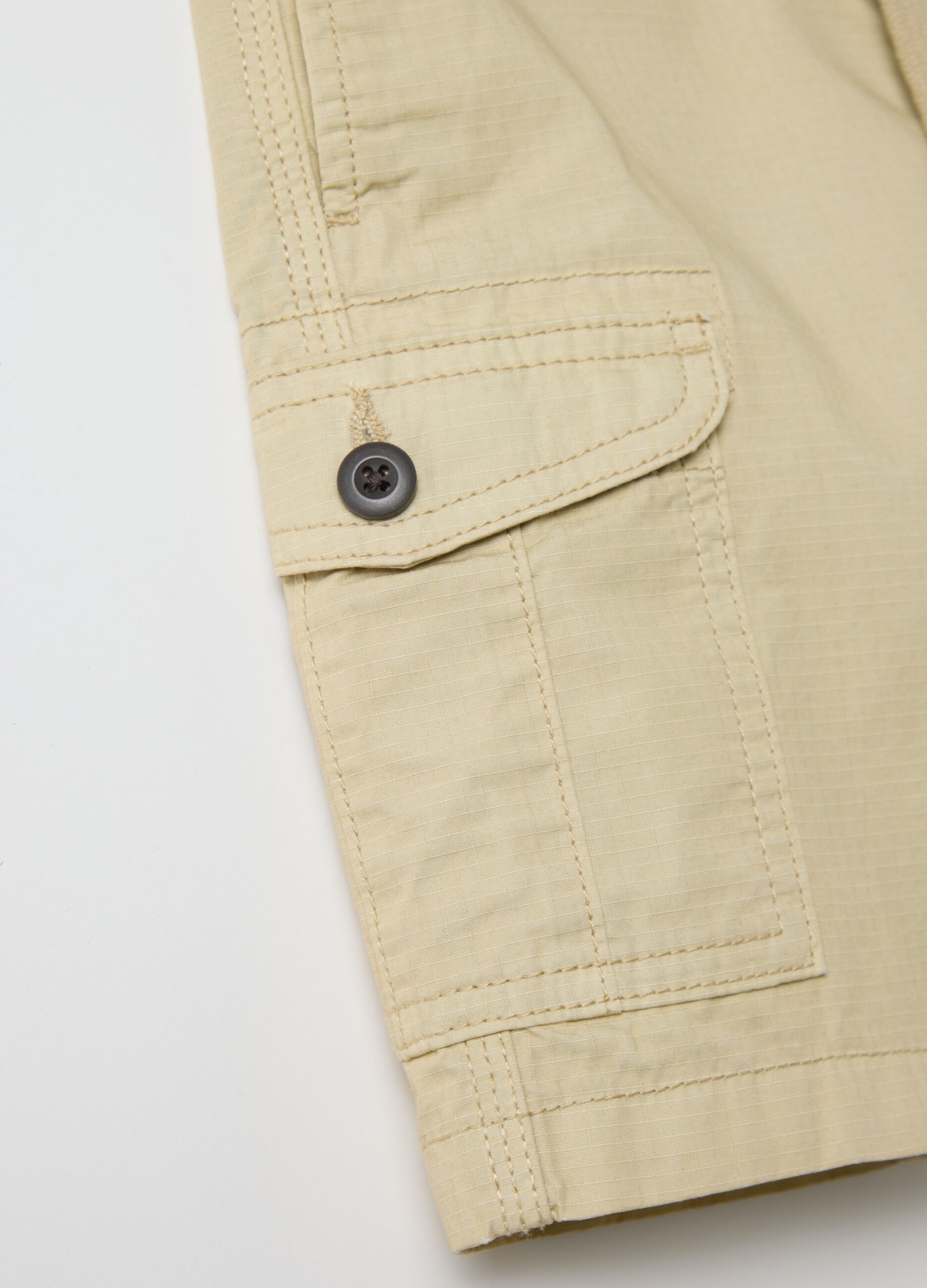 Beige cargo shorts in pure cotton by OVS Kids
