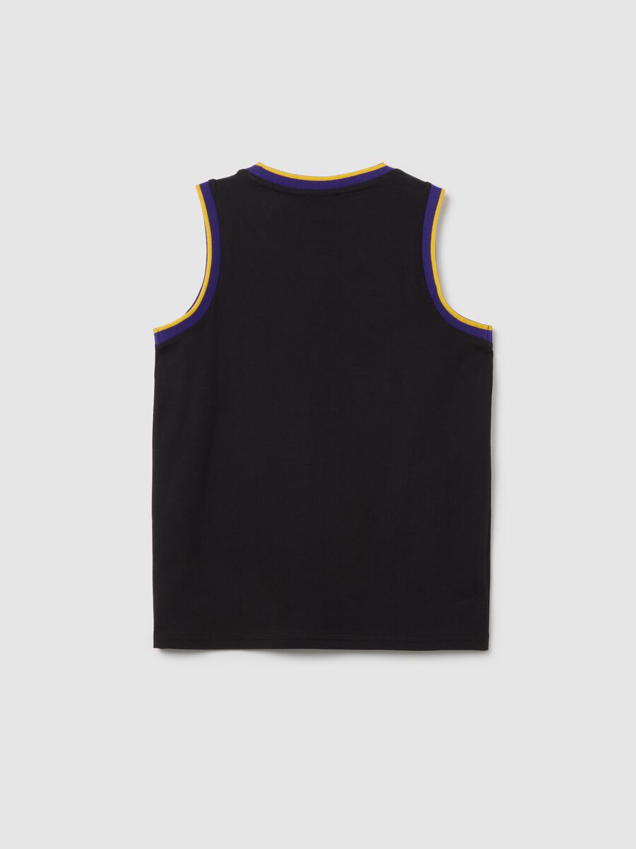 Black Lakers vest in pure cotton_1