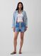 Cotton and lyocell blend denim shorts_0