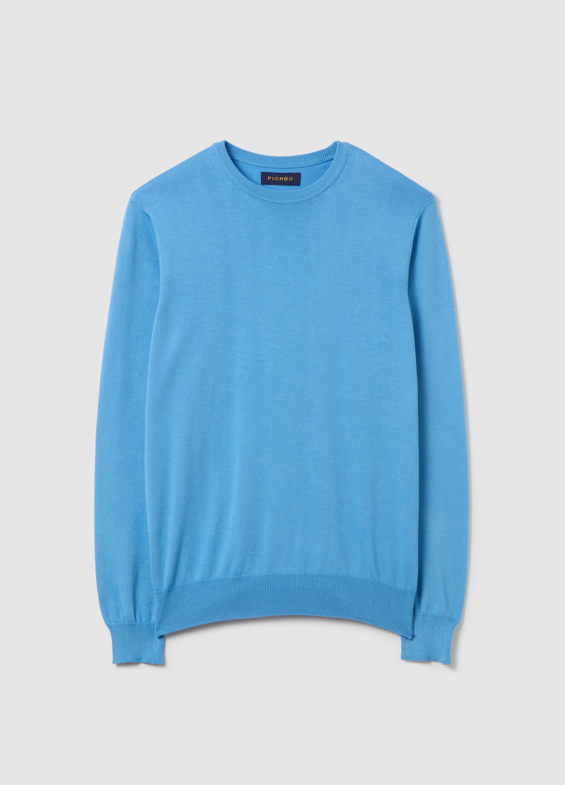 Pullover girocollo tinta unita