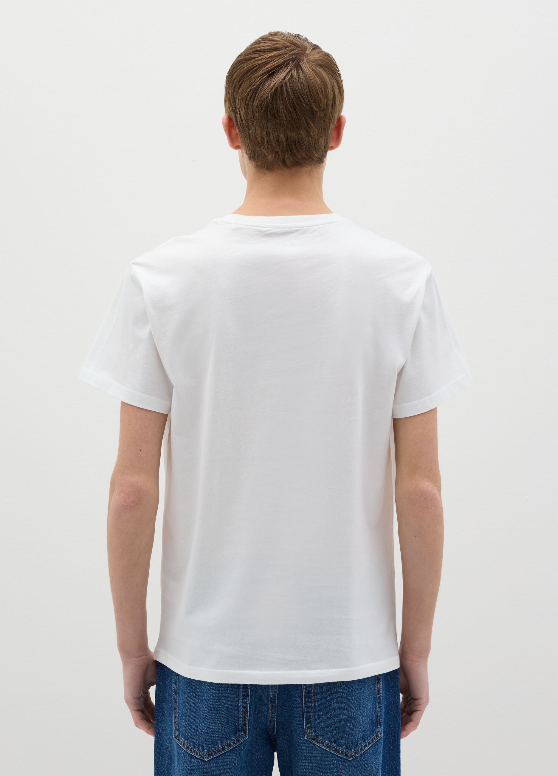 White T-shirt with Florida Beach print