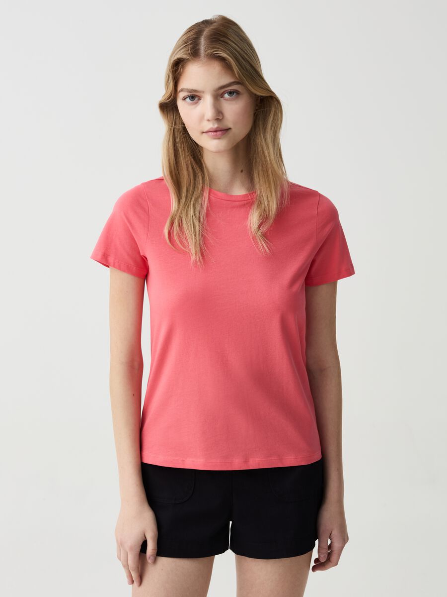 Essential solid colour cotton T-shirt_0