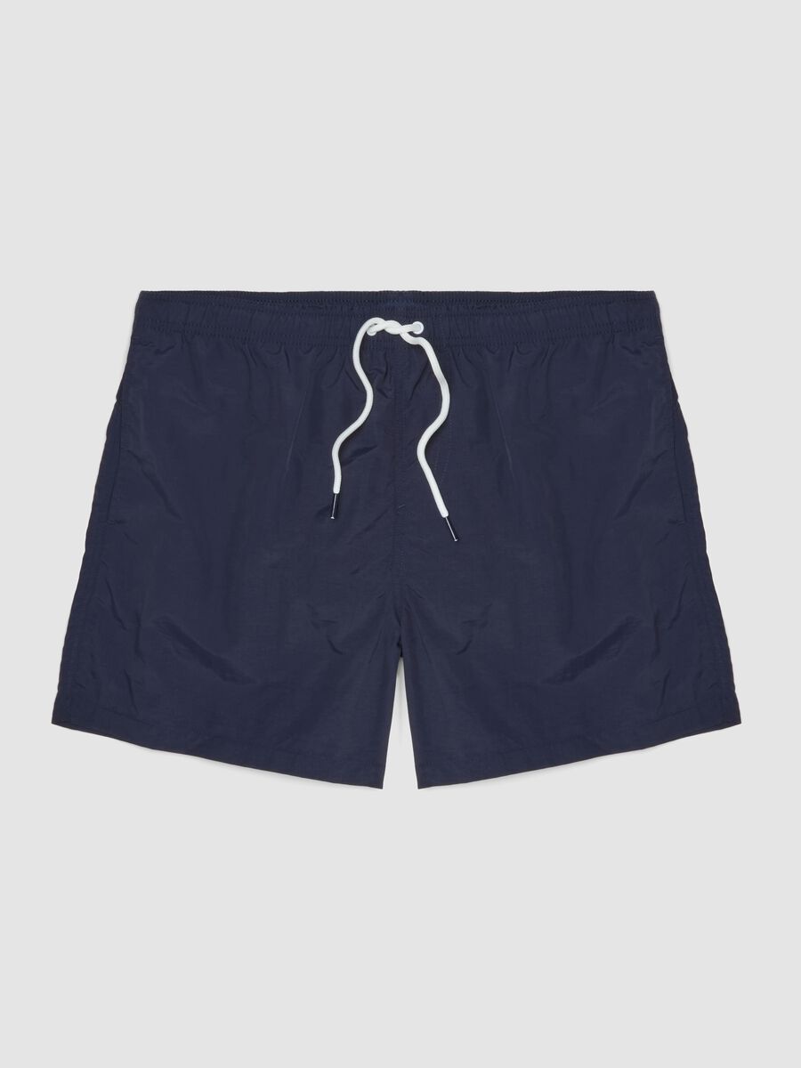 Boxer da mare blu regular fit con coulisse_4