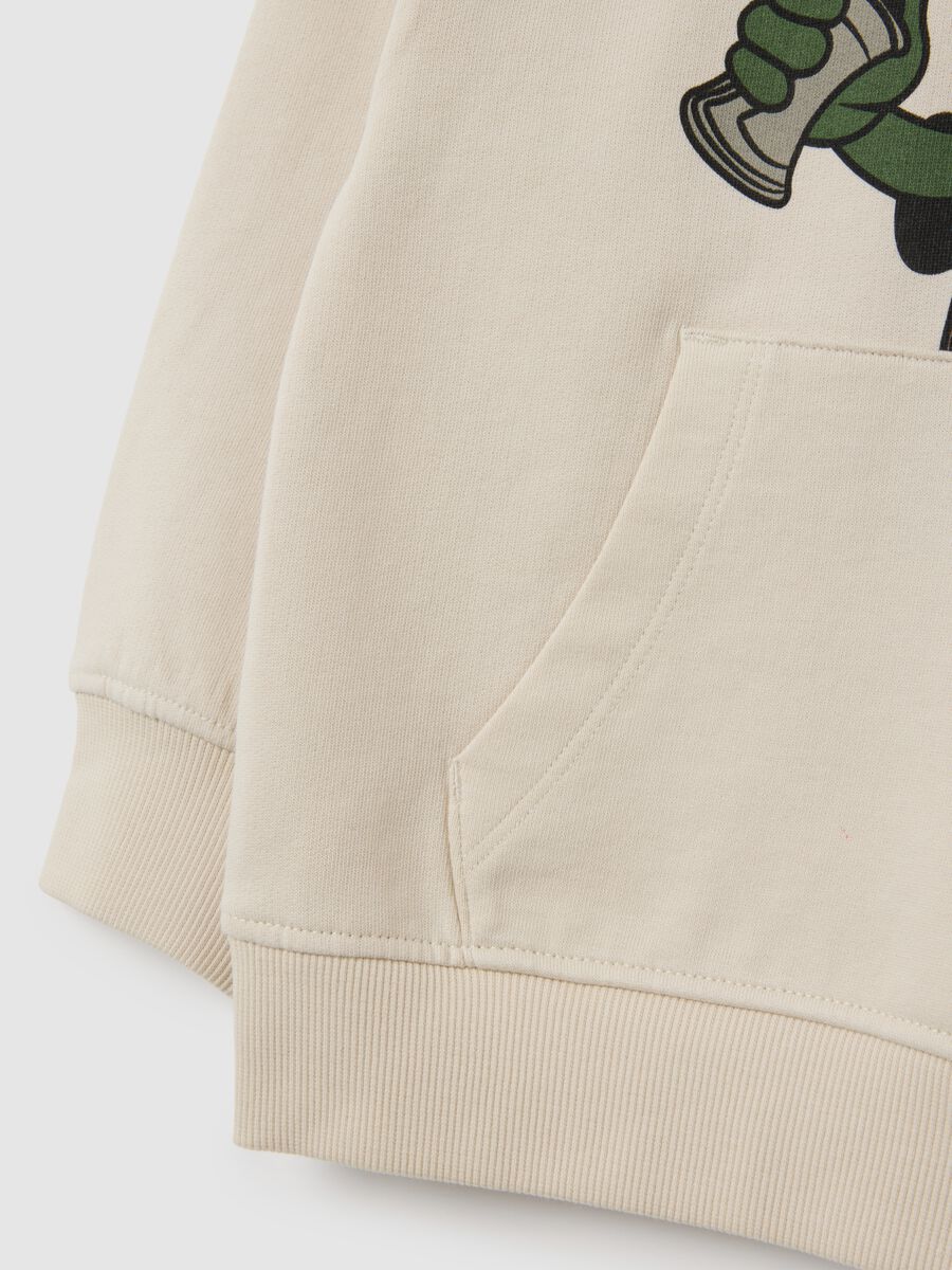 Beige Regular Fit Kids' Sweatshirt in Pure Cotton_3