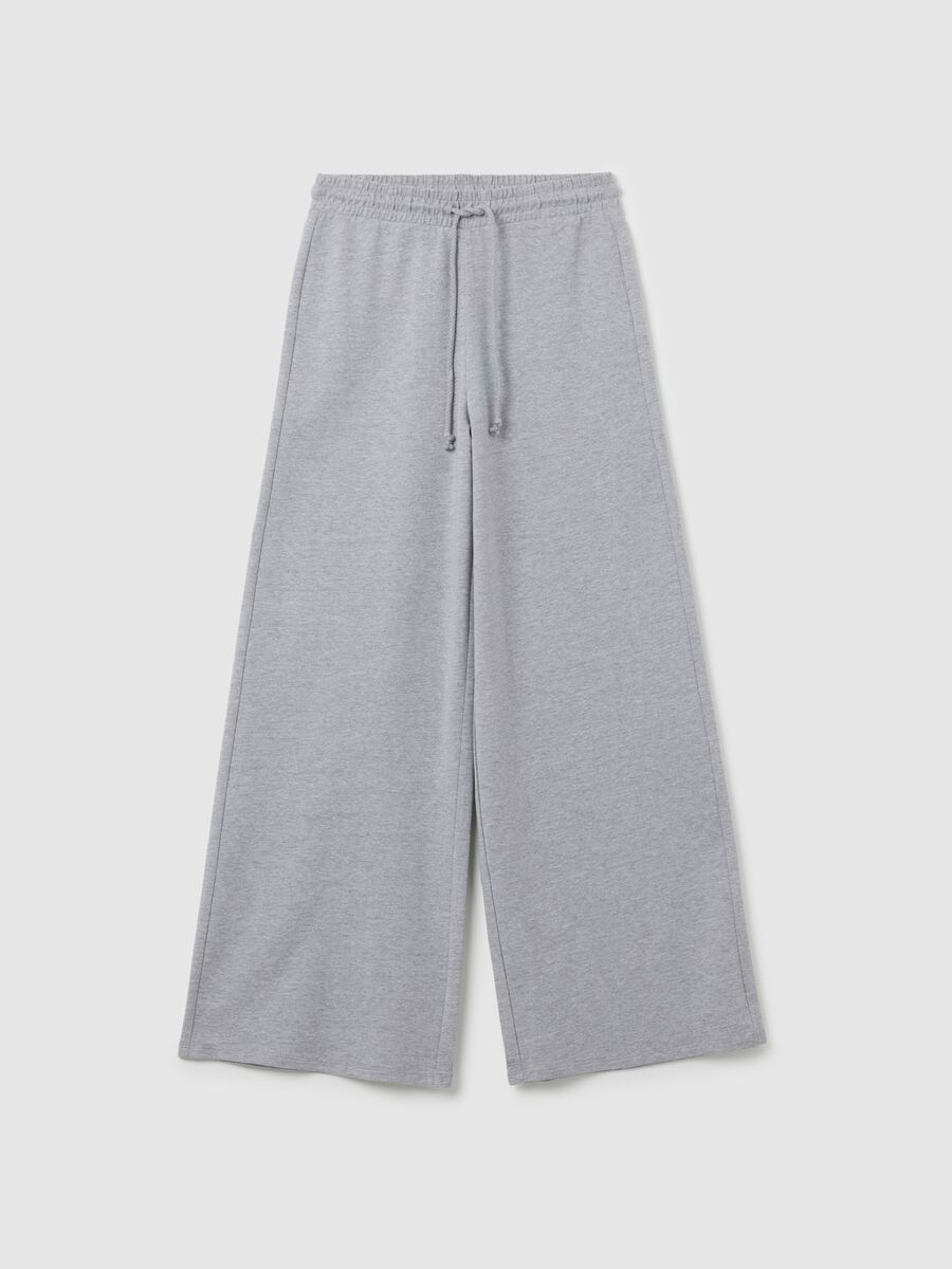 Pantaloni in puro cotone grigi regular fit_5