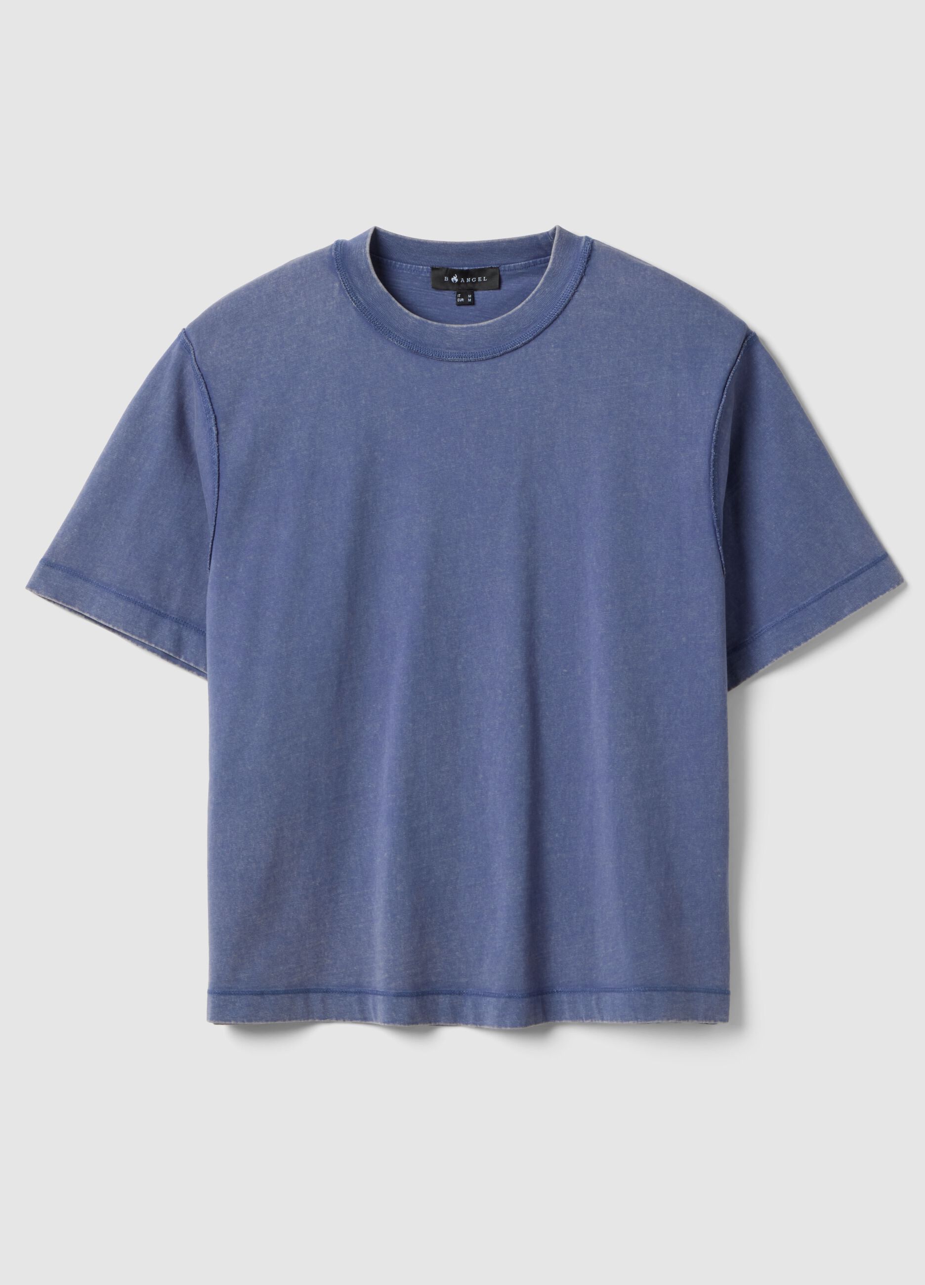 Blue pure cotton boxy fit t-shirt