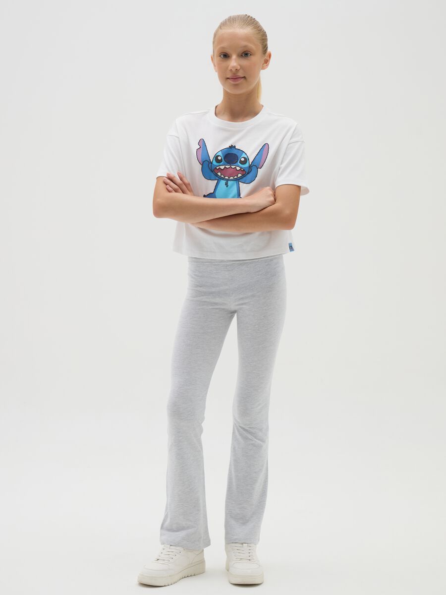 Girls' Grey Stretch Cotton Trousers_1
