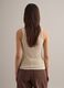 Beige stretch cotton regular-fit tank top_2