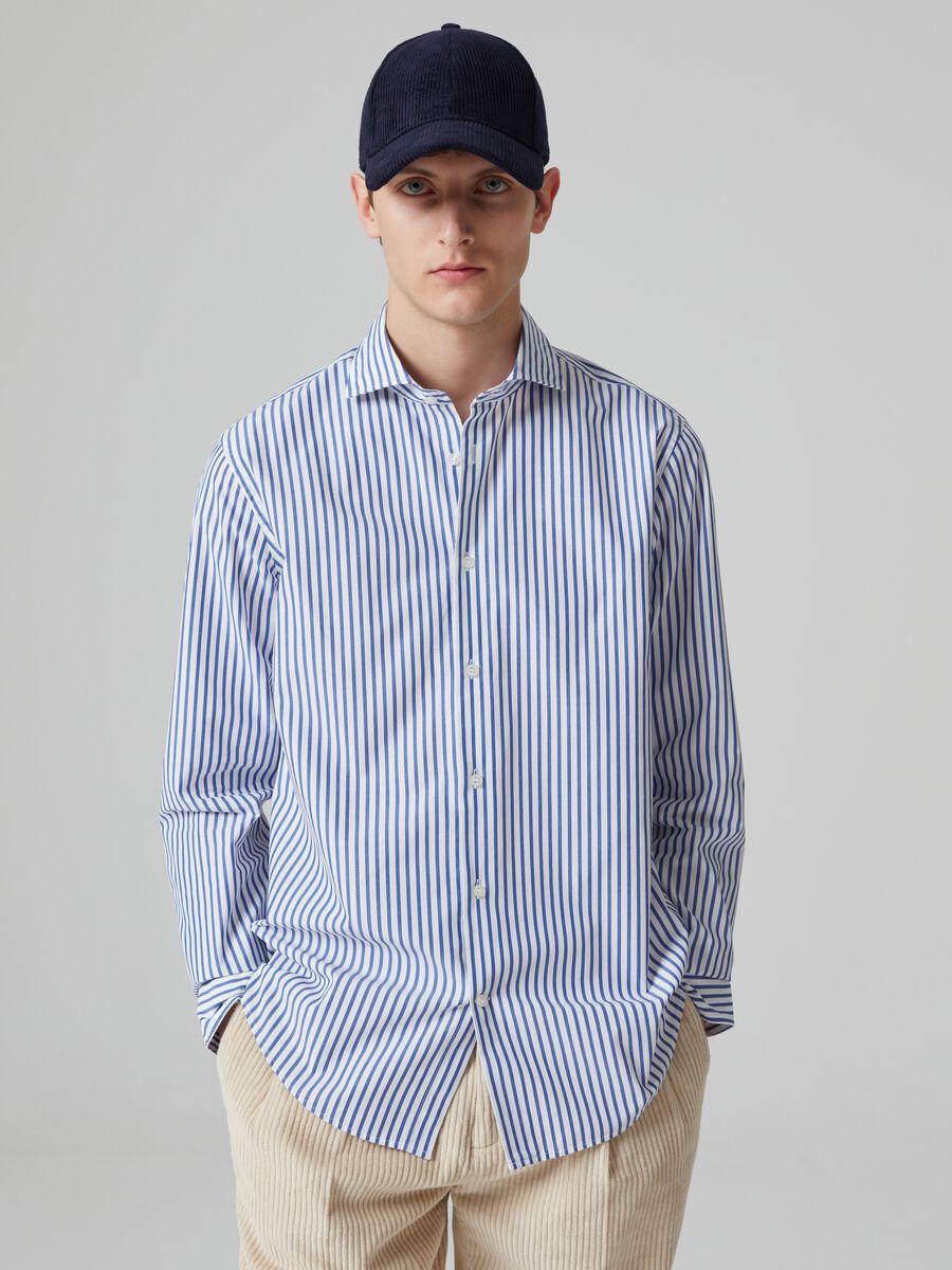 Camicia in cotone a righe_1