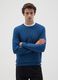 Blue viscose blend sweater regular fit_0