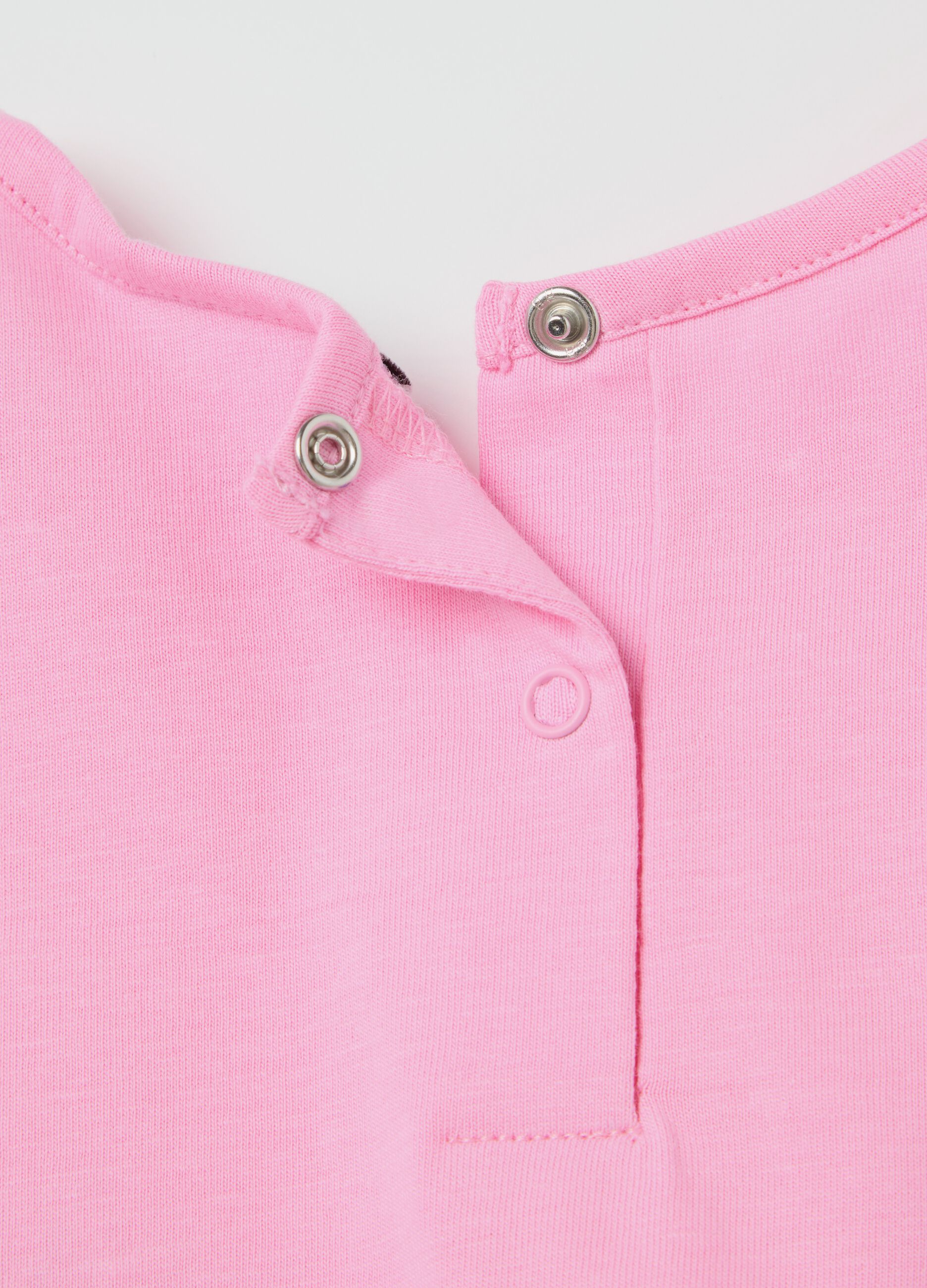 Pigiama corto da bambina in puro cotone rosa con stampa Titti