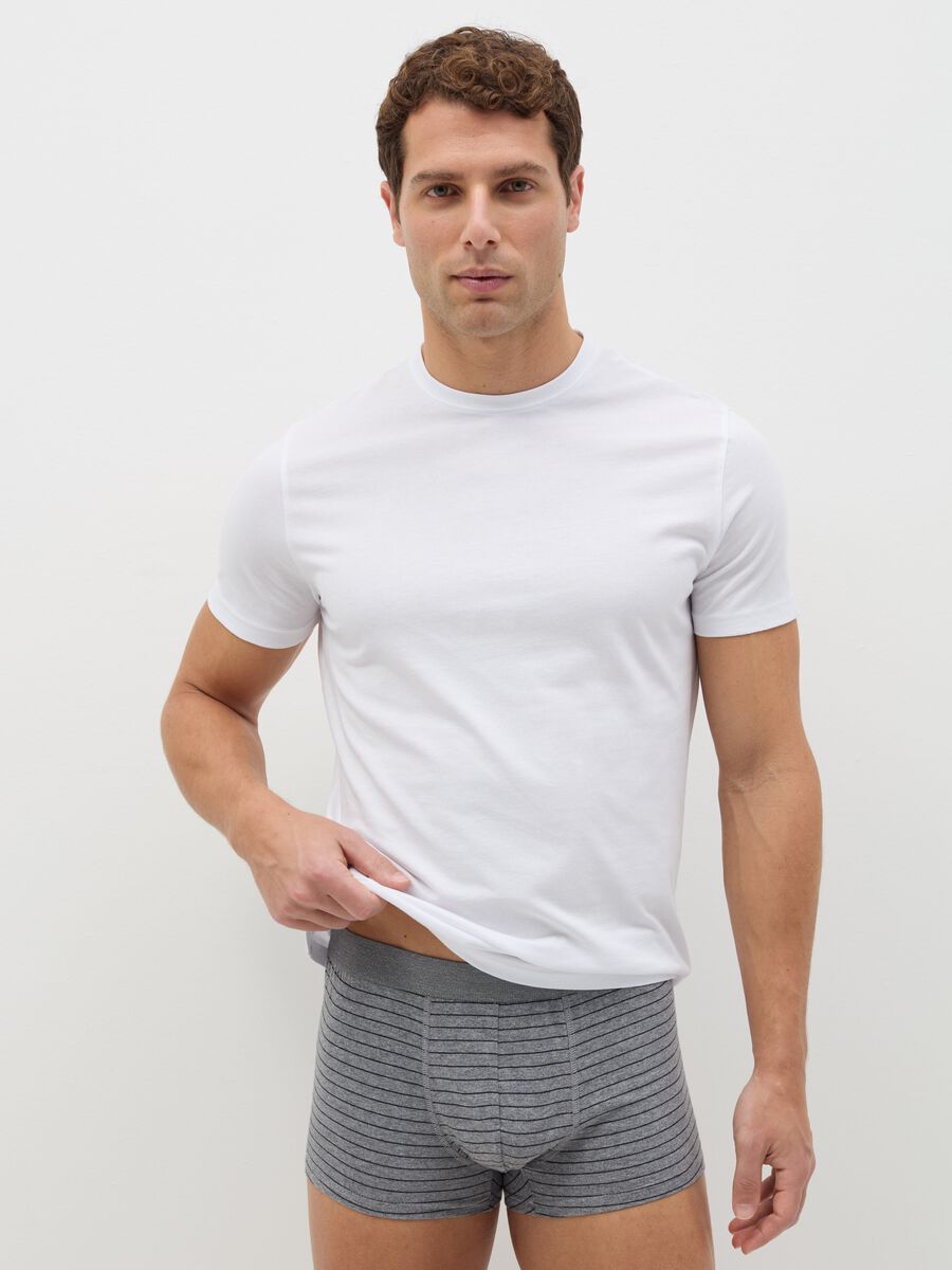 Five-pack boxer shorts in organic cotton with striped pattern_0