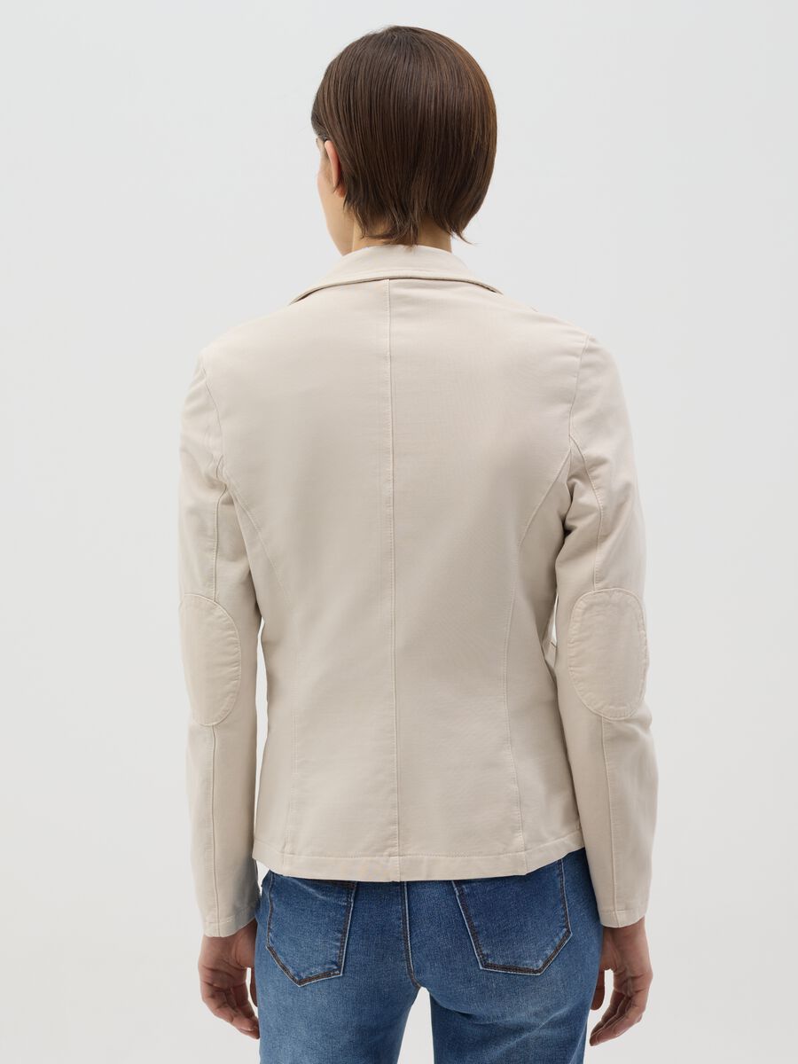 Single-breasted blazer in stretch cotton_2