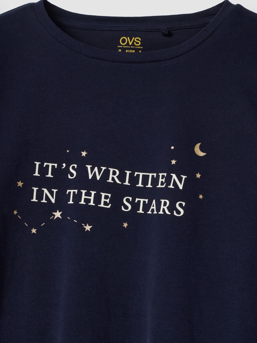 Blue pure organic cotton crew-neck pyjamas_5