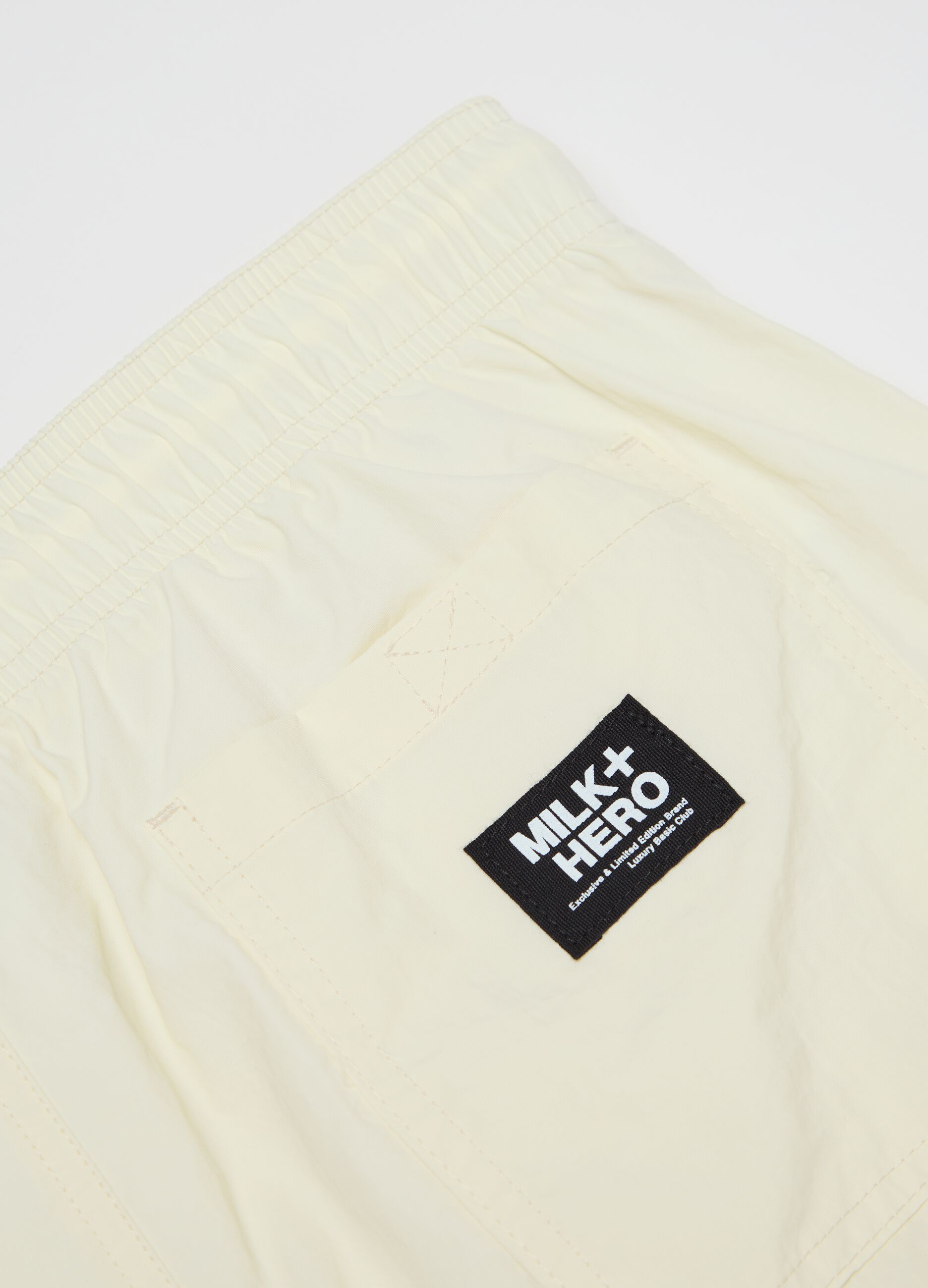 Boxer da uomo in bianco regular fit con elastico e coulisse