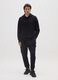 Black cotton blend cargo pants_0