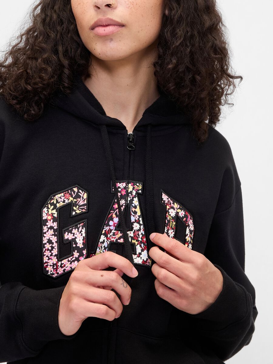 Felpa con cappuccio e zip integrale_3