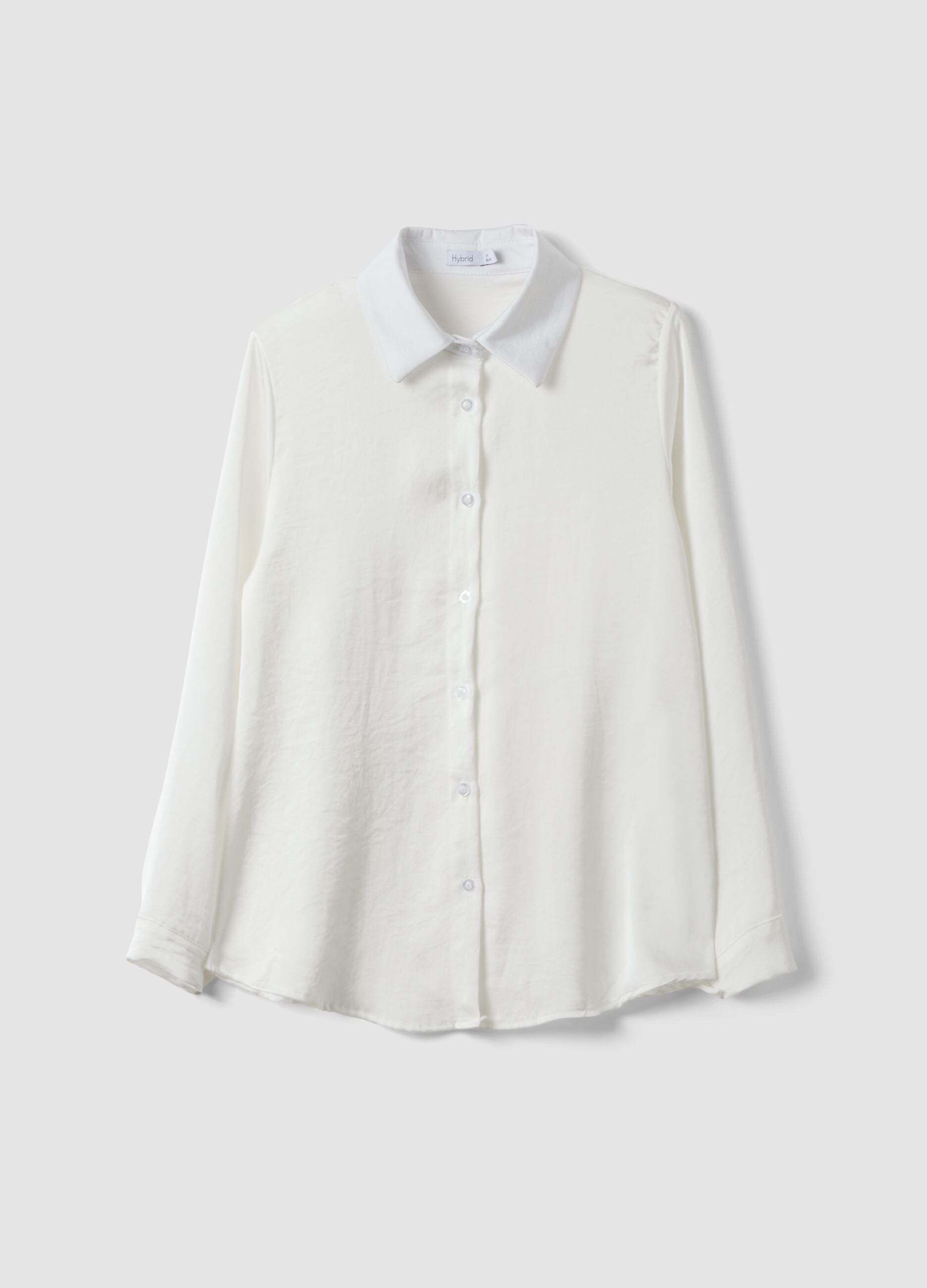 Camicia bianca regular fit con colletto classico