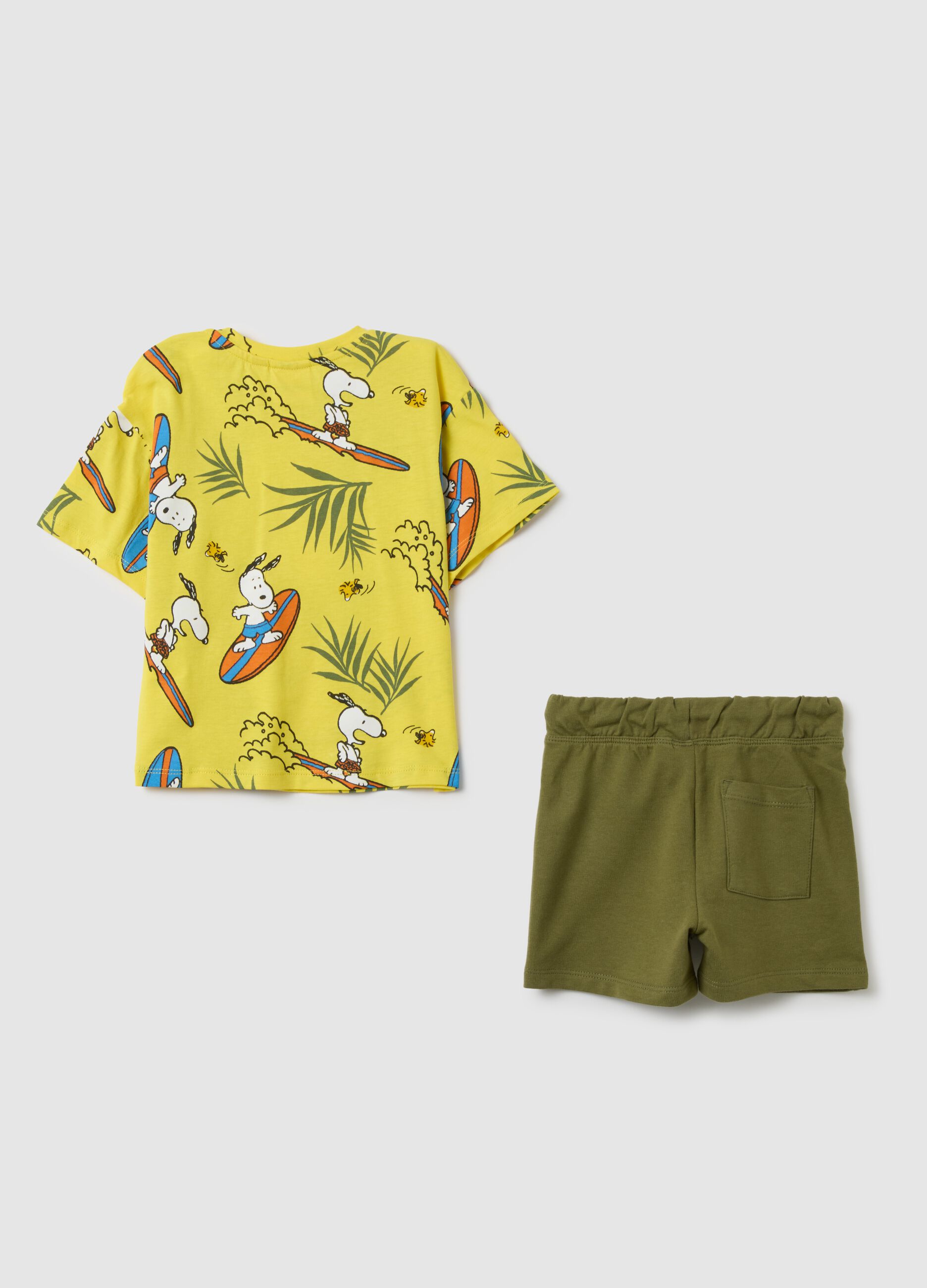 Yellow pure cotton summer set for children