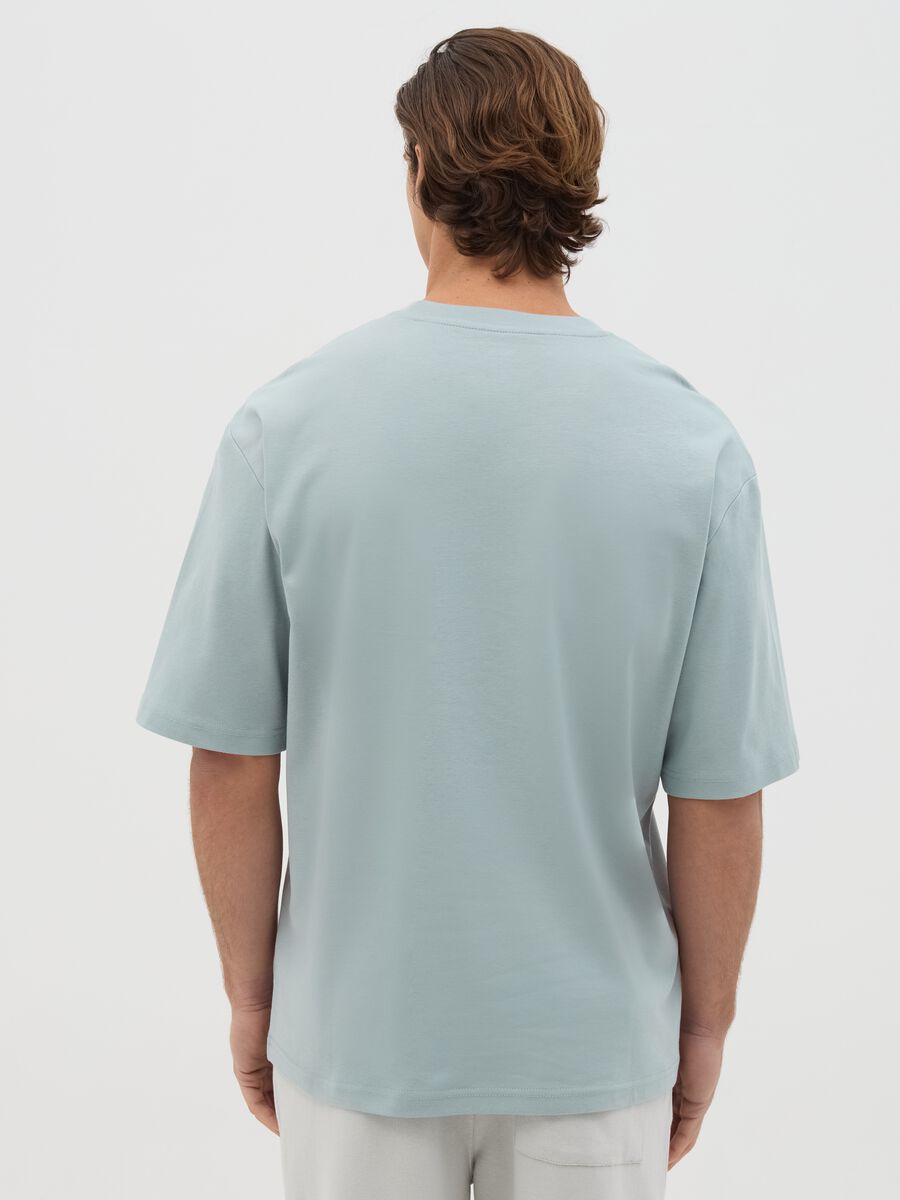 Blue boxy fit t-shirt in pure cotton_2