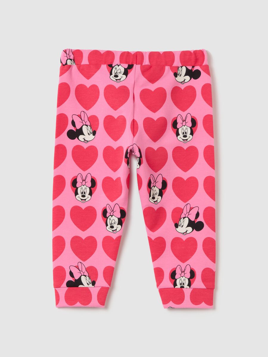 Joggers with drawstring and Minnie Mouse and hearts print_1