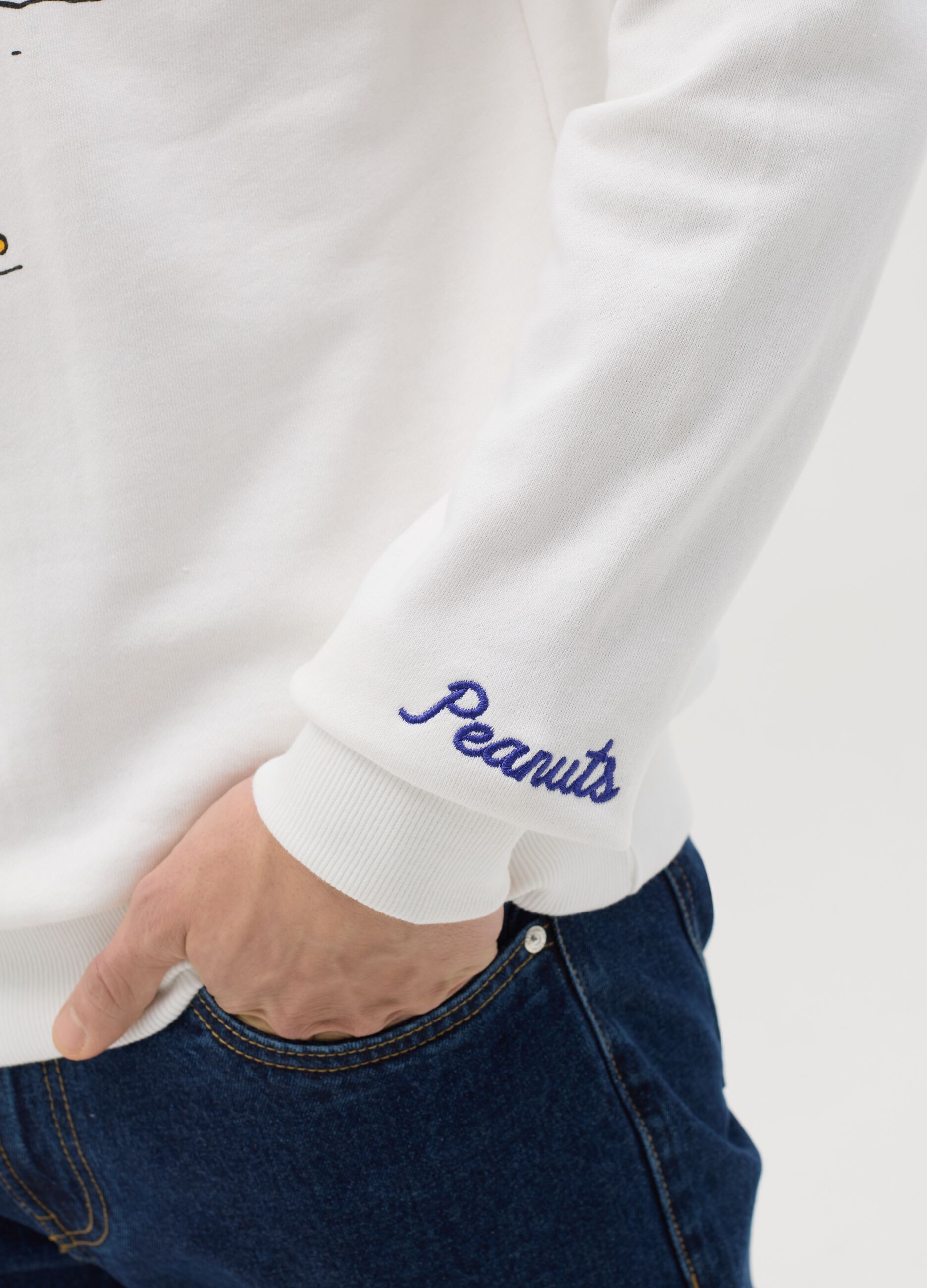 French Terry sweatshirt with "Forte dei Marmi" Snoopy print