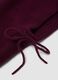 Burgundy stretch wool hood with tie cords_2