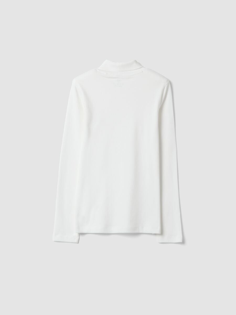 White long-sleeve organic cotton turtleneck T-shirt_1