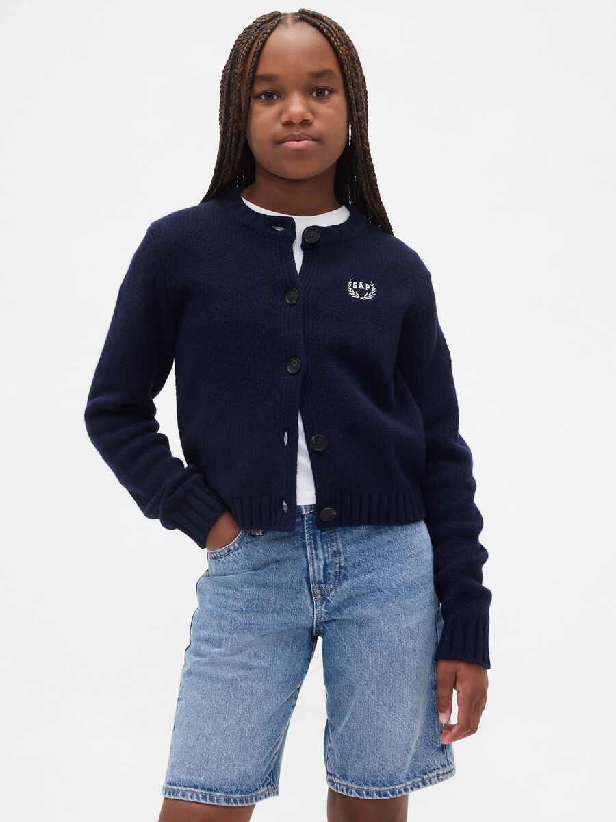 Cardigan blu per bambina_0