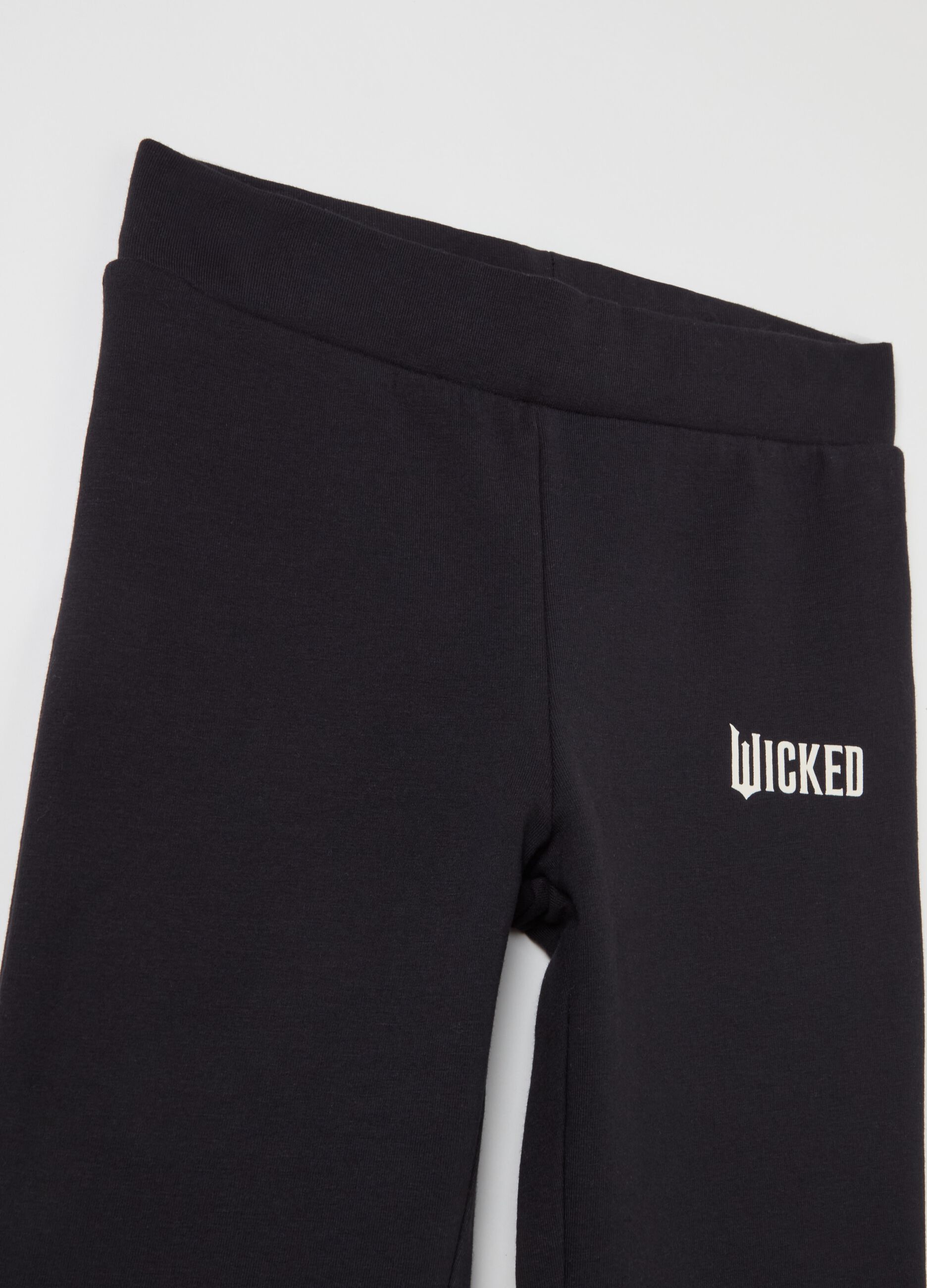 Flare-fit joggers with Wicked print with diamantés