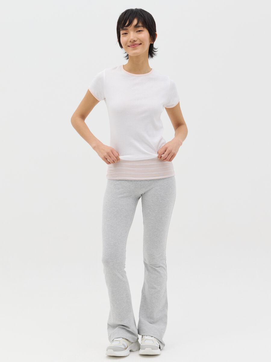 T-shirt bianca slim fit in cotone_1