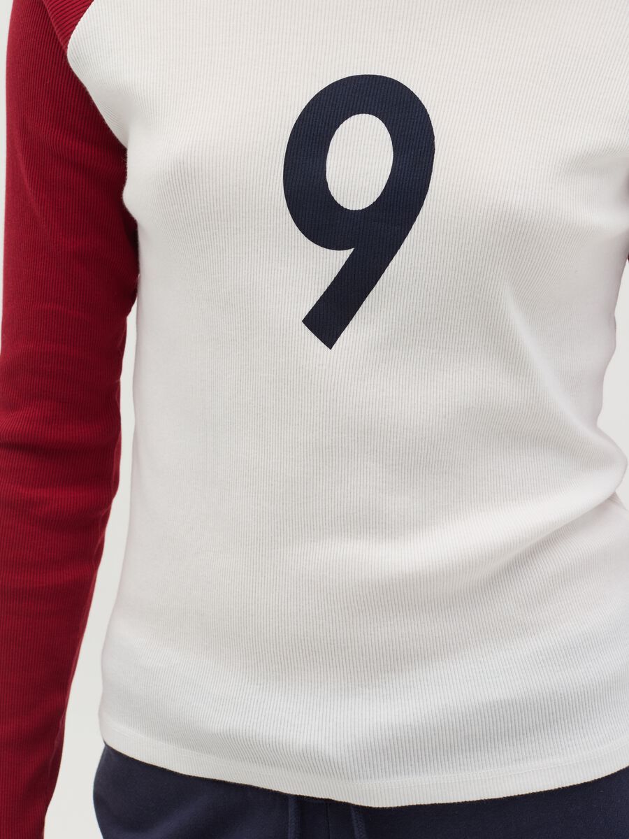 Ribbed T-shirt with long raglan sleeves_2