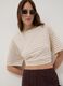 Yellow striped pure cotton T-shirt_0