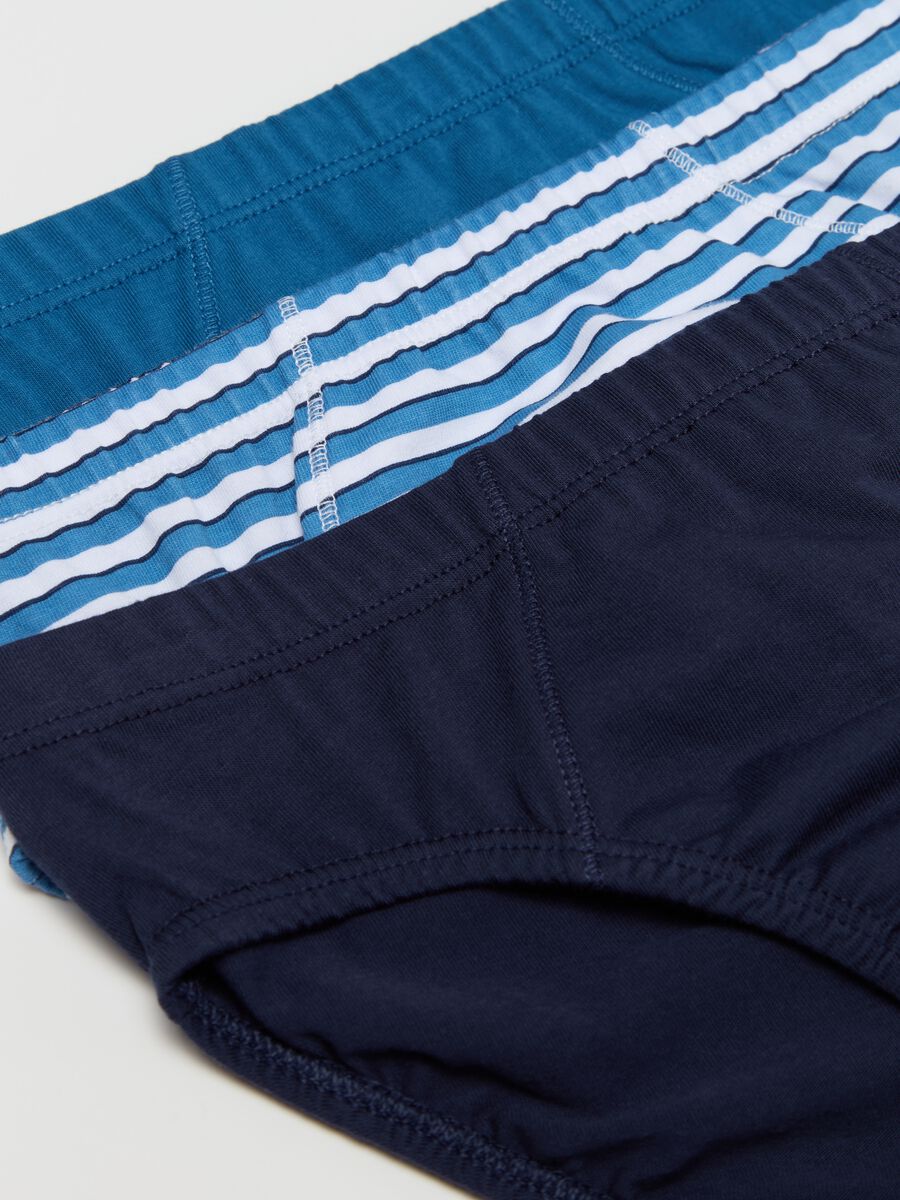 Set cinque slip in cotone righe e stampa _2