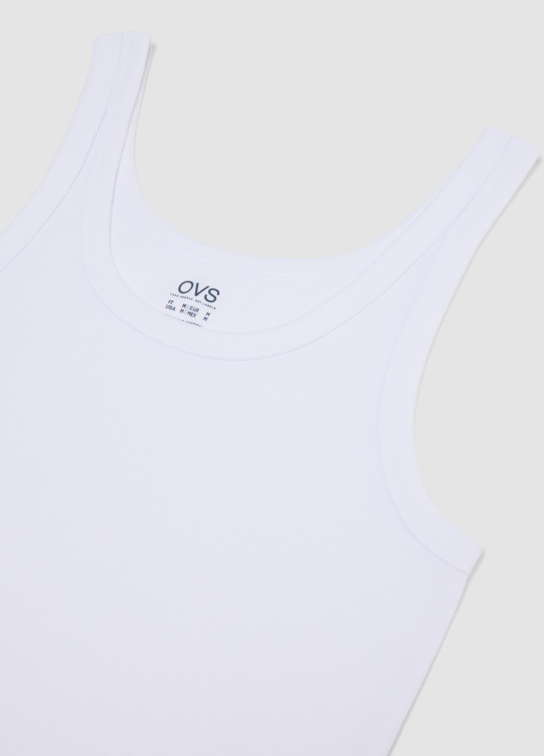 2-pack of white organic cotton crew-neck vests